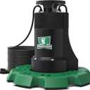 PUMPMAN Automatic Submersible Pool Cover Pump 110 V 1/4 HP 2800 GPH with 2/5 Check Valve Adapter For All Swimming Pools Spas Hot Tubs Rooftops Water Beds With 10FT Power Cord