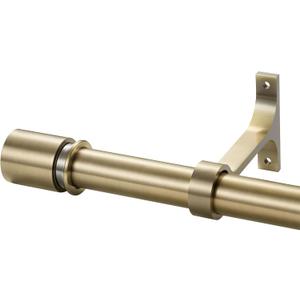 Curtain Rods for Windows 28 to 48 Inches - Aluminium Finials and Brackets - 1 Inch Decorative Window Rods - Adjustable Heavy Duty Curtain Rod - Wall & Ceiling Mounted - Antique Bronze Finish