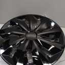 Hubcap Wheel Cover Replacement R17 Hub Caps Universal-Fit Steel Wheel Rim Cover ABS Material Exterior Accessories for Most Car Truck SUV -Set of 417-inchBlack