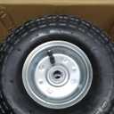 (2 Pack) RRQ 10 Inch Pneumatic Wheel 4.10/3.50-4 Tire, 10" Pneumatic Wheels with 5/8" Bearings,2.2" Offset Hub for Garden Cart, Hand Truck, Lawn Cart, Mower