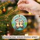 10 x Otter Couple Christmas Ornament 2025 - Love Like No Otter Ceramic Ornament for Christmas Tree, Couple Gifts for Him & Her, Newlyweds, Just Married Keepsake, Ideas