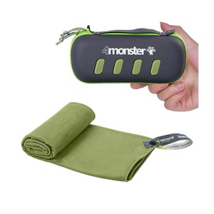 4Monster Camping Towel Super Absorbent-Quick Dry Microfiber Towel Ultra Compact & Soft-Travel Towel Lightweight for Backpacking,Hiking,Gym,Beach,Swimming,Yoga