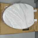 Mayfair Cassel Slow Close Toilet Seat, Easy Clean, Non Slip Premium Wood Seat, Easy Install, Made in USA, Elongated, White