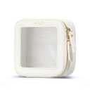 2 x AOLO Travel Makeup Bag for Women - Clear Cosmetic Bags, Carry-on Make up Organizer Pouch with Transparent Windows and Zippers, TSA Approved Cute Cosmetics Case for Women & Girls (White)