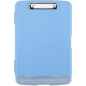 SFLHHDM Clipboard with Pen Holder, Legal Size Nursing Clipboard with Storage, Plastic Clip Board for Writing, Lightweight Cute Clipboards Storage with Low Profile Clip for Work, Office, Color: Lake Blue