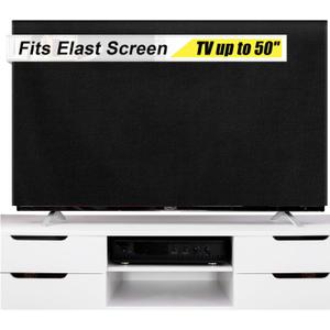 Fanfanwin 53''W x 30''H Textile Anti-scratch TV Cover for Moving Fits TV Screens up to 48"-50" Heavy Duty Tear resistance Flat Screen Protection During House Moving, Storing, or Home Renovation (Black)