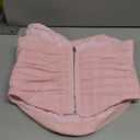 WS Waist Secrets Perfect Corset NYC OVERBUST Mesh Corset Top Lace up Shapewear with 15 Steel Boned (White Lace, M)