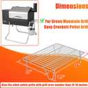 GRISUN Warming Rack for Green Mountain Grill Davy Crockett Pellet Grill, Upper Rack Replacement for GMG-6016, Grill Rack Addition for Doubled Cooking Space (14" x 10" x 3.5")