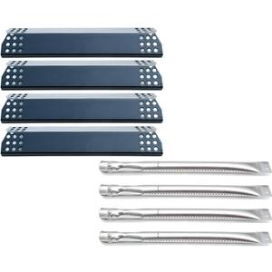 Direct store Parts Kit DG142 Replacement 14 5/8 inch burner for Sunbeam,Nexgrill,Grill Master 720-0697 Gas Grill Burners,Heat Plates (Stainless Steel Burner + Porcelain Steel Heat Plate)