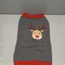 ABRRLO Dog Christmas Sweater Cute Grey Reindeer Xmas Dog Cat Outfit New Year Holiday Costumes Puppy Cat Sweater with Leash Hole for Small Medium Large Dogs Girl Boy Turtleneck Winter Warm Pet Clothes, Size XXL