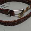 Dockers Men’s Leather Braided Fully Adjustable Belt  (32, Black Glazed)