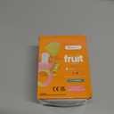 NatureBond Baby Food Feeder/Fruit Feeder Pacifier Nibbler (2 Pack) - Infant Teething Toy Teether Weaning in Appetizing Colors | + Additional Silicone Sacs (Peach Pink and Lemonade Yellow)