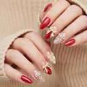 135 PCS Bow Nail Charms 5 Styles 3D Golden Bowknots Charms for Nails Shiny Bow Tie Nails Gems Nail Art Accessories(Gold Silver White)