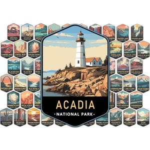 National Parks Wall Art,12x8, Acadia, All 63 National ParkS Posters Prints Wall Art Decor