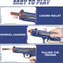 2 Pack Blaster Toy Guns for Boys Fit for Nerf Guns Darts, Small Toys Pistol for Boys Birthday Gifts, for Kids Toddlers Age 6-8 8-12 Year Olds - 16 Refill Foam Darts 2 Wristbands (Blue Green)