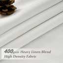 Ivory Beige White Floor Length Linen Curtains 108 Inches Long for Bedroom, Neutral Pleated Blackout Privacy Window Drapes Light Blocking Double Layer Soundproof 108 Inch Curtain 2 Panels for Sunroom