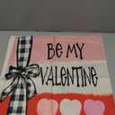 AVOIN colorlife Valentine's Day Love Heart Red Throw Pillow Covers Set of 4, 20 x 20 Inch Anniversary Wedding Home Decor Soft Plush Faux Fur Jacquard Cushion Case for Sofa Couch