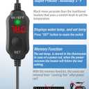 AquaMiracle Mini Aquarium Heater 10W Small Fish Tank Heater for 1-2 Gal Tanks, Digital Display Thermostat Betta Heater with Dry-Run & Overheat Protection, Memory Function