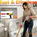 59802 K-6DH 6FT Toilet Auger Snake for Use Manually or with Drill, Telescopic for Greater Reach, Heavy-Duty Toilet Auger Clog Remover Tool with Drop Head, Flexible Closet Auger with Vinyl Guard