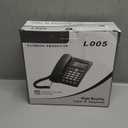 Corded Caller ID Telephone, TelPal Landline Home Phones with Blue Backlight & Speaker, Hands Free Analog Hotel Office Telephone Set, Desktop Speed Memory Dial Telephones for Seniors (White)