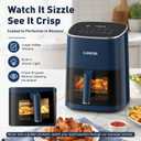 CARORI 6 Qt Air Fryer with Viewing Window, 12 Presets, 1700W, 400°F Max, Large Nonstick Dishwasher-Safe Basket, Bake, Roast, Reheat, Dehydrate, Blue