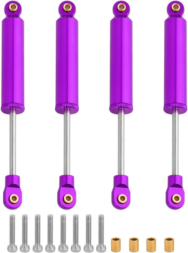 4PCS Built-in Spring Shocks Absorbers Damper for 1/18 RC Crawler Redcat Ascent-18 Metal Upgrade Part (purple, 77mm)