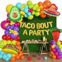 Amandir 169Pcs Mexican Fiesta Party Decorations, Fiesta Balloon Garland Arch Kit Cactus Chili Avocado Mexican Themed Balloons for Cinco De Mayo Carnival Birthday Party Taco Bout Decoration