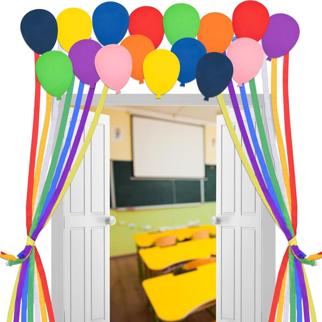 AmazingSpark 3D Balloon Paper Classroom Door Decor Balloon Theme Back to School Cutouts Wall Door Decorations for First Day of School Kindergarten Preschool Classroom Party Supplies