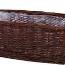 Handcrafted Wicker Planter, Flower Pot Cover, Plant Window Box, Plant Container, Natural Brown Unpeeled Willow, Long Rectangular