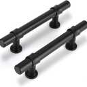 Goldenwarm 25 Pack Black Cabinet Pulls 3 Inch Kitchen Cabinet Handles Black Drawer Handles Modern Dawer Pulls and Knobs Kitchen Hardware for Dresser Bathroom