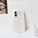 NITITOP Compatible with iPhone 16 Plus Case Cute Flower Women Girls Floral Rose Design Vintage Shockproof Soft Girly Slim TPU Fashion Protective Phone Cover - Purple