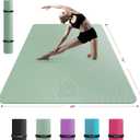 HAPBEAR Extra Large Yoga Mat - 72"x48"x6mm (1/4 inch), Non-Slip, Durable, Thick Wide Exercise Mat for Home Workouts, Yoga, Pilates, Stretching and Cardio Workouts