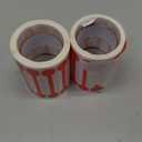 Teling 2 Rolls 1000 Pcs Tamper Evident Tape 2.75 x 0.5 Inch Tamper Proof Stickers Decals Evident Blank Tape Resistant Stickers for Food Drink Packaging Sealing Delivery Supply (Red)