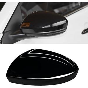 Moonlinks Compatible with Nissan Sentra 2020 2021 2022 2023 2024 Side Mirror Cover Replacement, Glossy Black Left Driver Side Clip-on Mirror Cap for Sentra S/SR/SV/Sense/Advance/Exclusive
