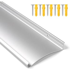 Heavy-Duty Aluminum Door Rain Drip Guard, 4″ Extra-Wide and Thickened Window Door Rain Deflector, Size 40″ Length, 4″ Wide, 0.8″Height (Silver)
