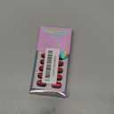 BTArtbox Press On Nails Red - Cat Eye Press On Nails Square for Gifts,Cherry Short Stick On Nails with Glue, Glossy Reusable Nail Tips in 15 Sizes - 30 Soft Gel Fake Nails Kit, Hot Love