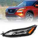 Huray Left Daytime Running Light for Nissan Rogue 2021 2022 2023 LH w/Halogen Turn Signal Light LED DRL Lamp Replacement OE Style Driver Side