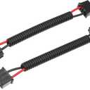 ACROPIX 2 Pcs H7 Male to 9005 9006 Female Extension Wire Harness Headlight Fog Lamp Bulb Socket Adapter Pigtail, Universal for Car Truck Durable Plastic Black Car Parts