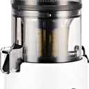 Omega Juicer Easy Clean Slow Masticating Cold Press Vegetable and Fruit Juice Extractor Effortless Series for Batch Juicing with Extra Large Hopper for No-Prep, 68-Ounce Capacity, 150-Watts, White (Black)