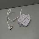 6 Ft Surge Protector Power Strip - 8 Widely Outlets with 4 USB Ports, 3 Side Outlet Extender with 6 Feet Extension Cord, Flat Plug, Wall Mount, Desk USB Charging Station, ETL,White