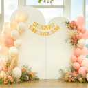 Ivory Arch Cover Set of 2 Spandex 7.2 and 6ft Ivory Arch Backdrop Cover Wedding Arch Stand Covers for Bridal Shower Wedding Baby Shower Birthday Party Ceremony Banquet Photo Arched Background