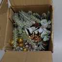 12 Inch Tabletop New Year Centerpiece Decor Artificial Christmas Tree with Pine Cone Berry Greenery Housewarming Gifts for Winter Indoor Fireplace Mantel Decor(Gold,1)