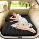 Onirii Inflatable Car Air Mattress Back Seat Bed with Air Pump,55" (L) x 35" (W) Portable Thickened Car Travel Camping Sleeping Air Mattress Blow Up Bed for Mid-Size,Full-Size Car SUV