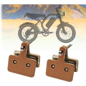 2PCS Sintered E-Bike Brake Pads for Hikeep K6 V1(K6-G/K6-L/K6-T) and Hikeep Coco, Rear Front Disc Brake Pads, Electric Dirt Bike Accessories Replacement Parts for Hikeep