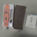 Dog Nail Grinder with 2 LED Lights Powerful 2 Speeds Super Quiet Dog Nail Trimmers with 3 Grinding Wheels Rechargeable Pet Dog Nail Clippers for Large Medium Puppy Dogs Dog Nail File Cat Nail Clipper (Orange)