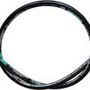 LingCheng 26711-04-04RW Hydraulic Hose Swivel Assembly 1/4 Hydraulic Hose with Female JlC X Female JlC 24 Long5800 psi, Black