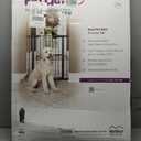 MidWest Homes for Pets 39-Inch High Walk-Thru Pressure Mounted Steel Dog Gate, Expands to 38 Inches Wide, Includes 3-inch Extensions, Textured Graphite