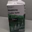 RV Stabilizer Jacks Set of 4, 7500 lbs Capacity Each  Adjustable 11"-17" Aluminum Trailer Jack Stands for Travel Trailers & Campers, Anti-Sway Screw Jacks with Rubber Pads