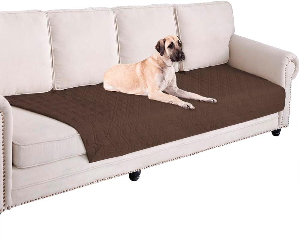 Ameritex Waterproof Blanket Reversible Dog Bed Cover Pet Blanket for Furniture Bed Couch Sofa (30x80 Inch (Pack of 1), Chocolate)