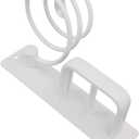 Rengue Hair Dryer Holder, Aerospace Aluminum Heat Tool Organizer with 3 Compartments for RV Bathroom Use